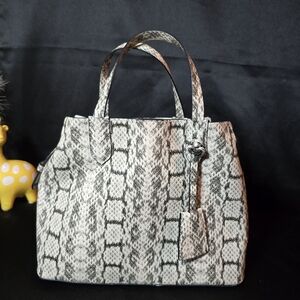 Elegant Snake Print Handbag